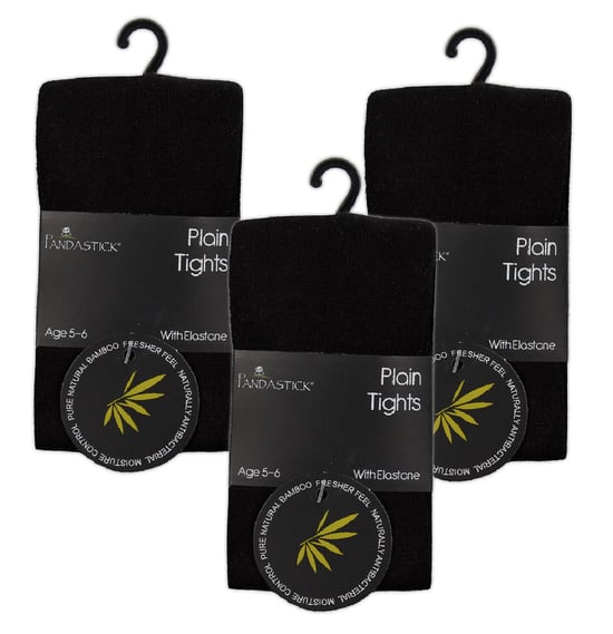 Paquete de 3 pares de medias escolares de bambú para niñas en negro, gris, blanco y azul marino - Negro - Image 2