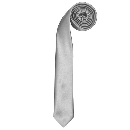Premier Tie - Mens Slim Retro Work Tie (Silver) - Image 1