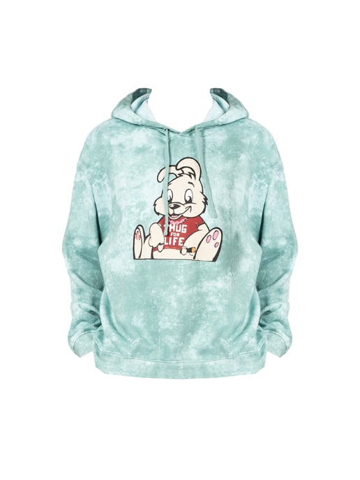 Guess x Brandalised Sudadera Leon Bunny del hombre verde - Image 1
