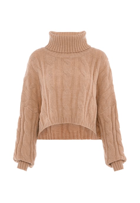 Mymo Turtleneck pullover women beige - Image 1