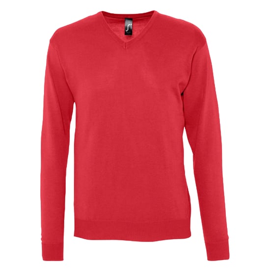 SOLS Mens Galaxy V Neck Jumper (Red) - Image 1