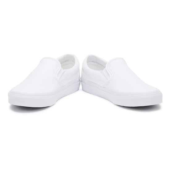 Vans Classic Slip on True White Canvas Trainers - Image 5