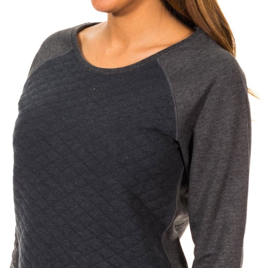 Women's long-sleeved boat neck sweatshirt 1487904709