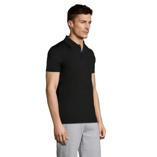 SOLS Mens Performer Sports Polo Shirt (Black) - Image 3
