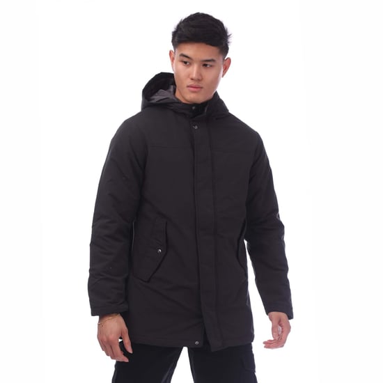 Men's Jack and Jones Fen Parka Jacket in Black - Image 1