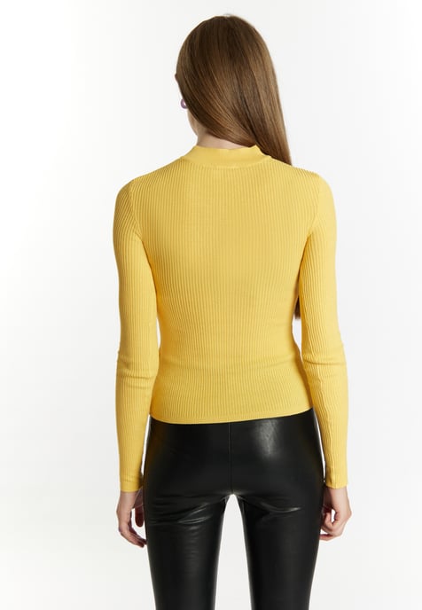 Mymo Knitted pullover women light yellow