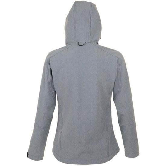 SOLS Womens/Ladies Replay Hooded Soft Shell Jacket (Breathable, Windproof And Water Resistant) (Grey Marl) - Image 2