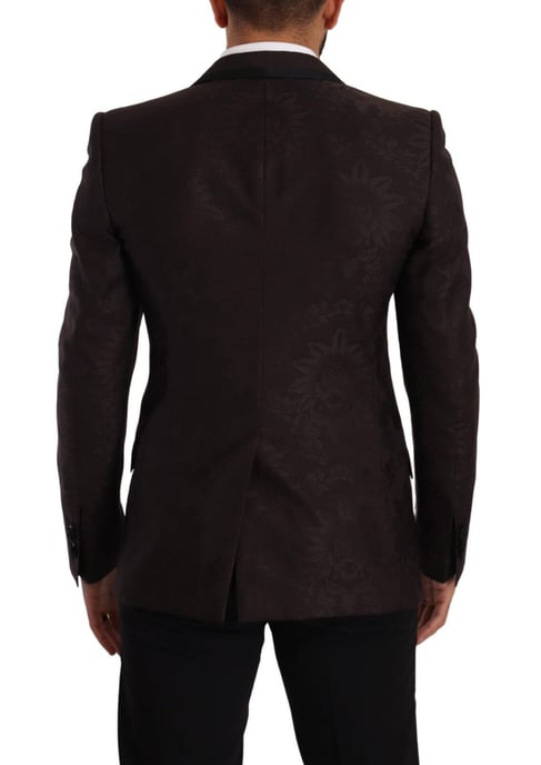 Blazer Sológico de Jacquard Morado de Hombre Dolce & Gabbana Sicilia de Un Solo Botón - Image 3