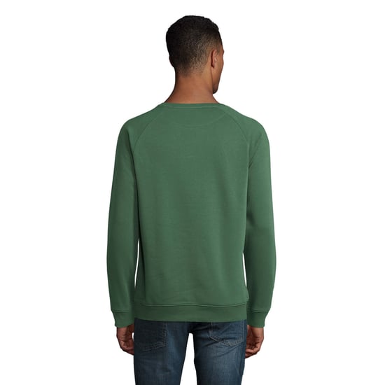 SOLS Unisex Adult Space Organic Raglan Sweatshirt (Bottle Green) - Image 6