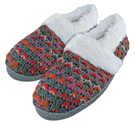 Dunlop - Ladies Cute Fluffy Plush Winter Warm Luxury Comfort Knitted House Slippers - Image 2