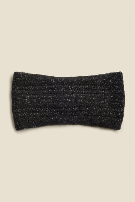 Maddy Charcoal Grey Knitted Bow Headband