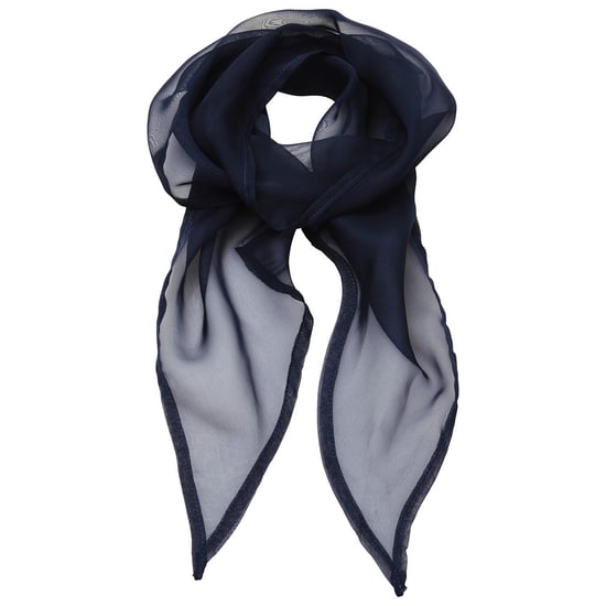 Premier Unisex Adult Colours Chiffon Scarf (Navy) - Image 1