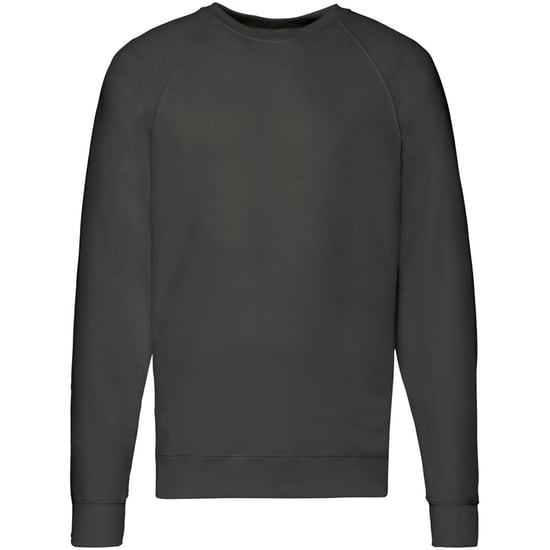 Fruit Of The Loom Mens Lightweight Raglan Sweatshirt (240 GSM) (Light Graphite) - Image 2