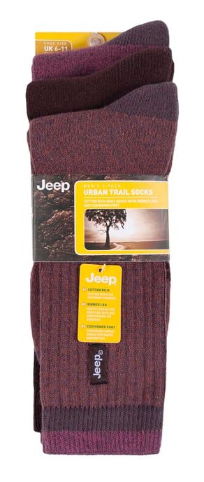 Calcetines de senderismo para hombre | Calcetines para terreno de lujo | Calcetines de ocio transpirables de diseño acanalado, ideales para caminar y hacer senderismo - Marrón / Tierra - Image 2