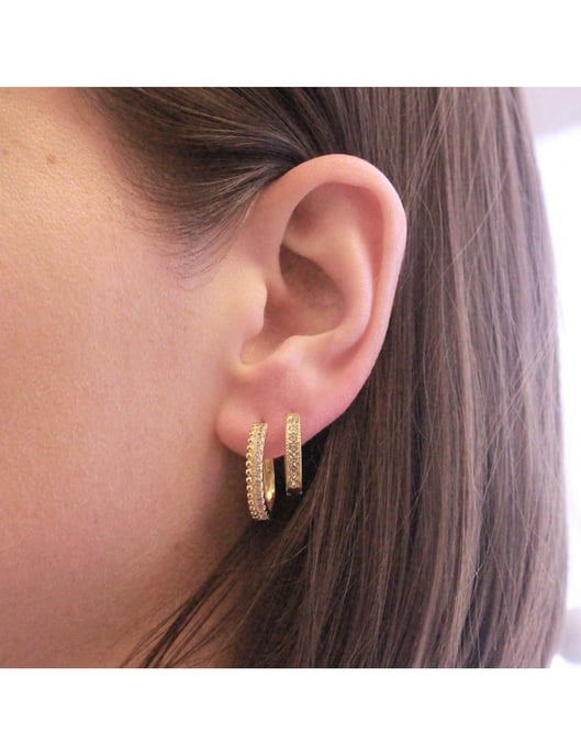 Pendientes Eclat - Oro y Cristal - Image 2