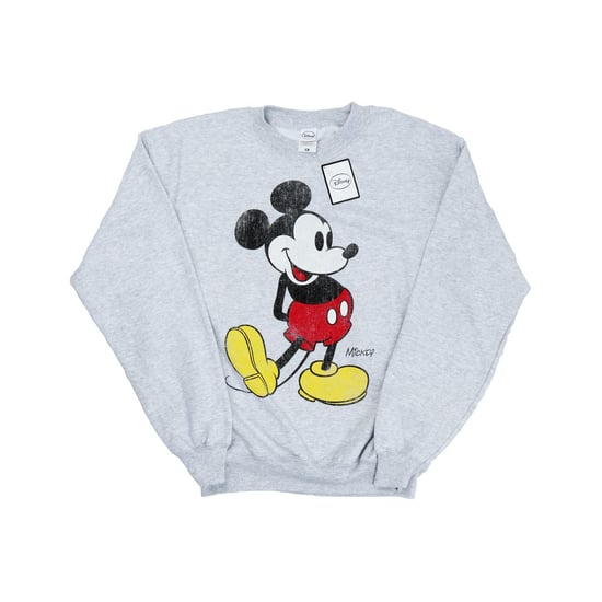 Disney Mens Mickey Mouse Classic Kick Sweatshirt (Heather Grey) - Image 1