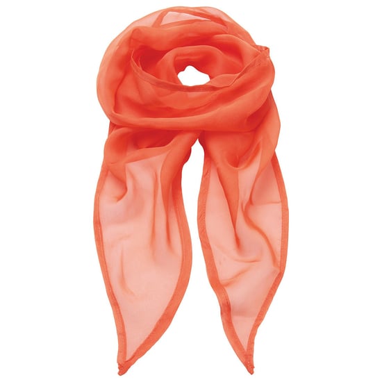 Premier Unisex Adult Colours Chiffon Scarf (Orange) - Image 1