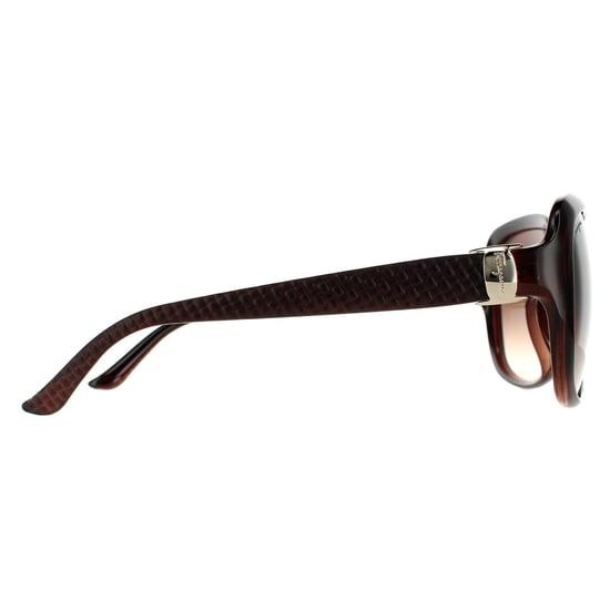 Gafas de sol de mujer rectangulares marrones degradadas Salvatore Ferragamo - Image 4