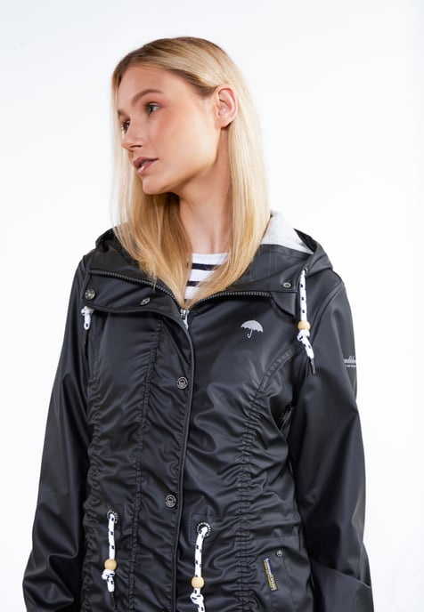 Schmuddelwedda raincoat women black - Image 4