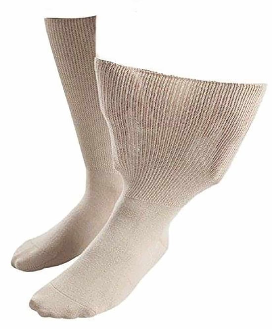 Calcetines para hombres y mujeres con edema, de algodón extra ancho y suave, para pies hinchados - Image 1