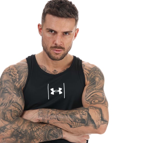 Chaleco de choque UA Speed Stride para hombre de Under Armour en negro - Image 4