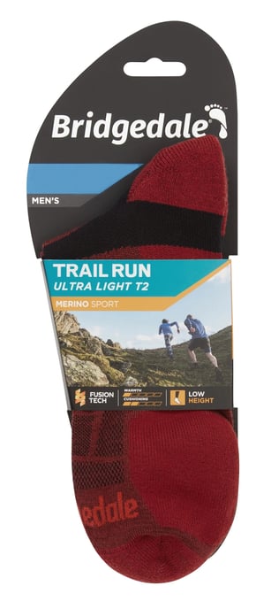 Bridgedale - Calcetines Bajos Ultraligeros Merino para Hombre - Rojo - Image 2