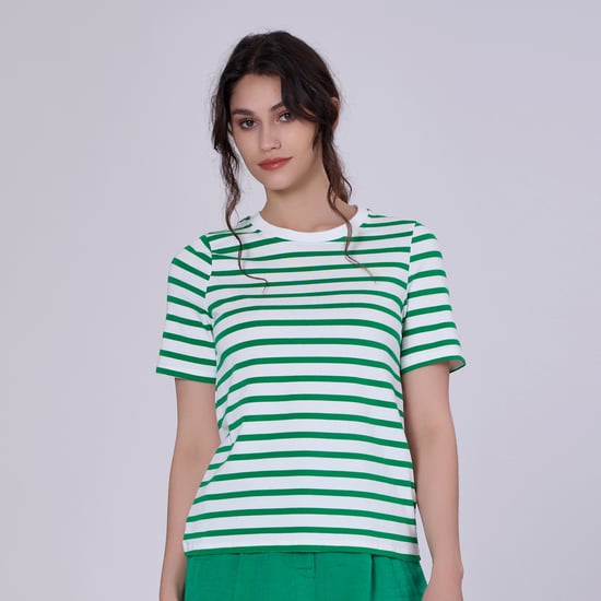 Stripes Cotton T-shirt - Image 1