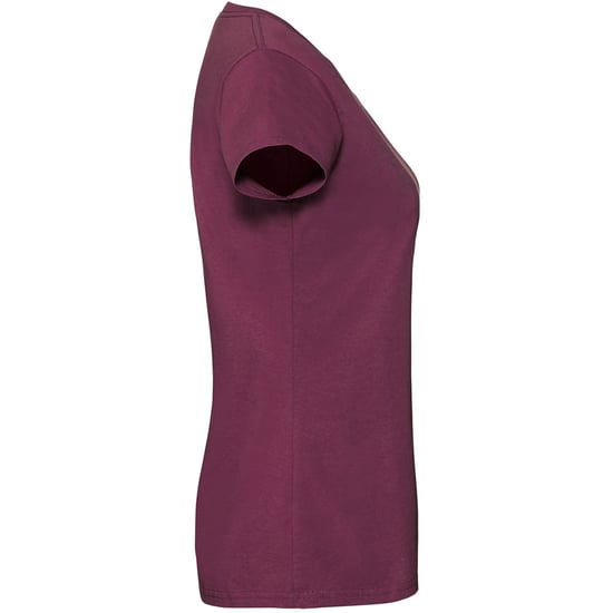 Fruit Of The Loom Womens/Ladies Ringspun Premium T-Shirt (Oxblood) - Image 3
