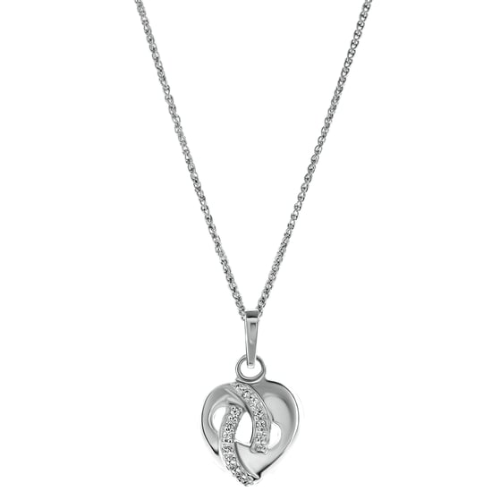 Orphelia 'Amore' Women's 925 Sterling Silver Pendant with Chain - Silver ZH-7577 - Image 1