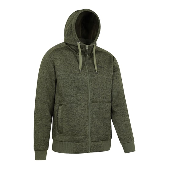 Mountain Warehouse Mens Nevis II Faux Fur Hoodie (Green) - Image 4