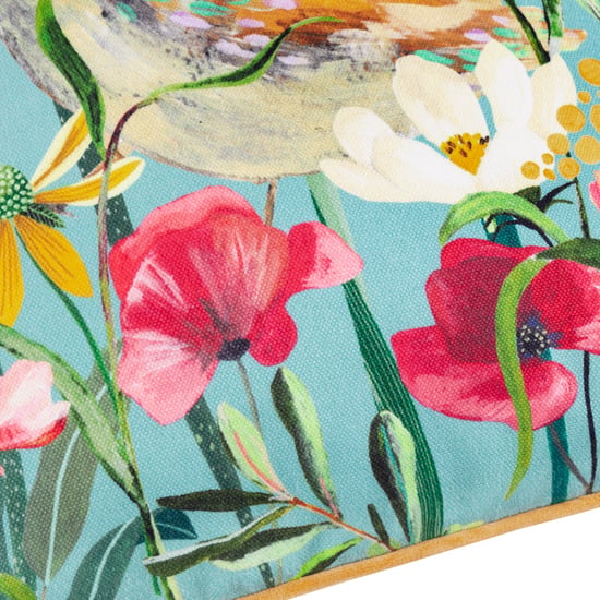 Wylder Nature Marais Bird Meadow Printed Chenille Polyester Filled Cushion