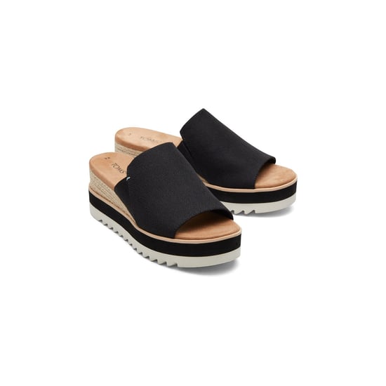 TOMS Diana Mule Polyester Women's Black Wedges - Image 1