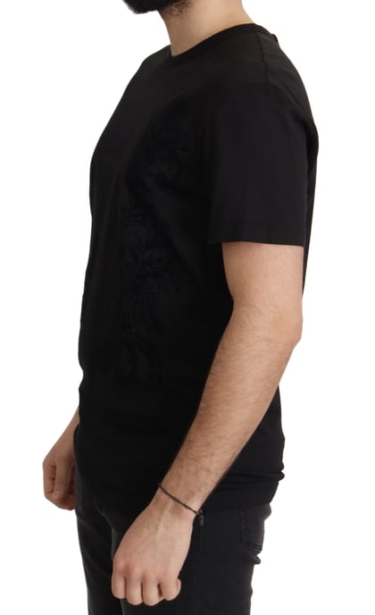 Camiseta de algodón de hombre Negra DG Barroca de Dolce & Gabbana - Image 4