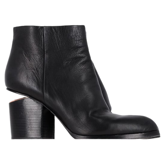 Alexander Wang Gabi Cutout Heel Ankle Boots in Black Leather - Image 1