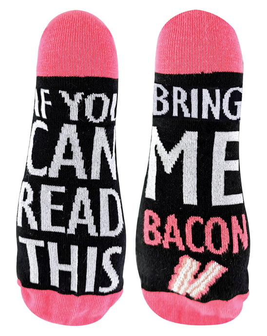 If You Can Read This Socks Bring Me Bacon Socks - Image 1