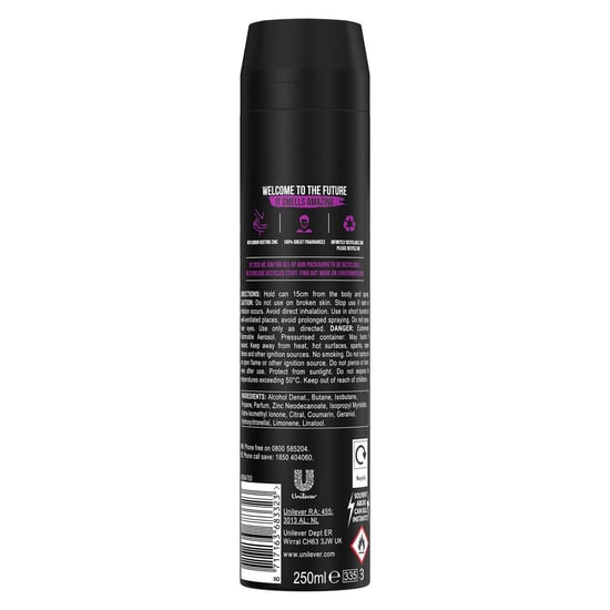 Lynx XXL Excite 48-Hour High Definition Fragrance Body Spray Deodorant, 3x250ml
