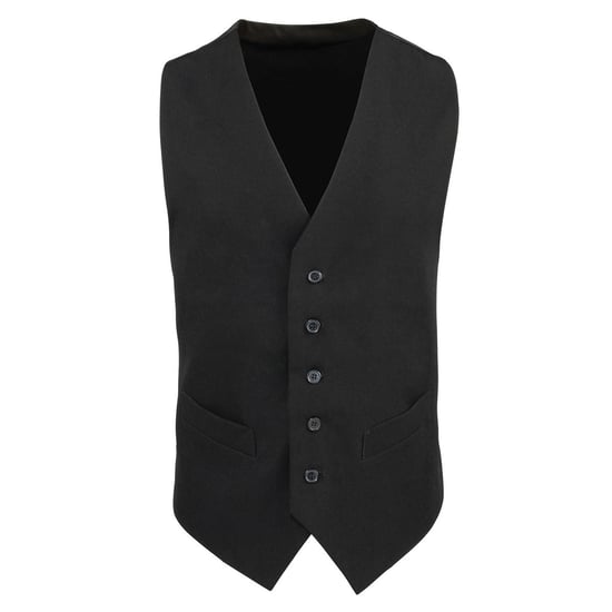 Premier Mens Lined Waistcoat (Black) - Image 1
