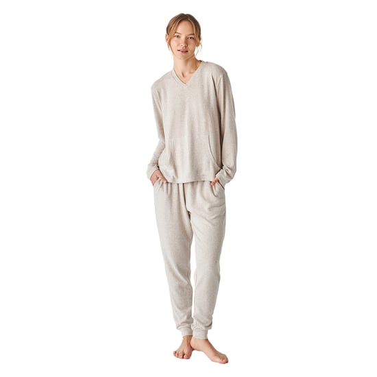 JJB5 Women's Soft Knit V-Neck Long Sleeve Pajamas