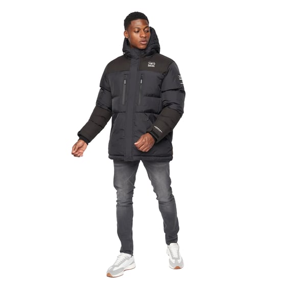 Crosshatch Mens Squadage Panelled Jacket (Black) - Image 6