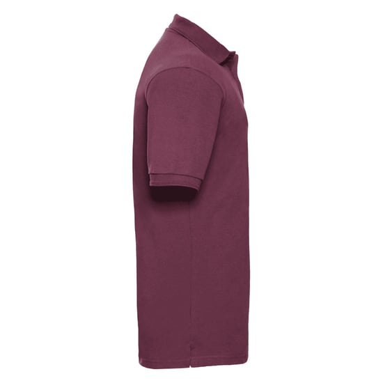 Russell Mens Ripple Collar & Cuff Short Sleeve Polo Shirt (Burgundy) - Image 2