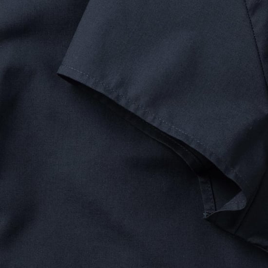 Russell Collection Ladies Cap Sleeve Polycotton Easy Care Fitted Poplin Shirt (French Navy) - Image 6