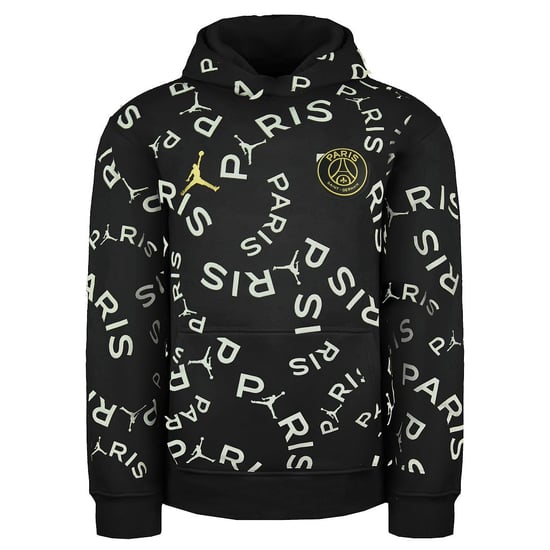 Nike Paris Saint-Germain Lng Sleve Black Pullover Kids Printed Hoodie DC8925 010