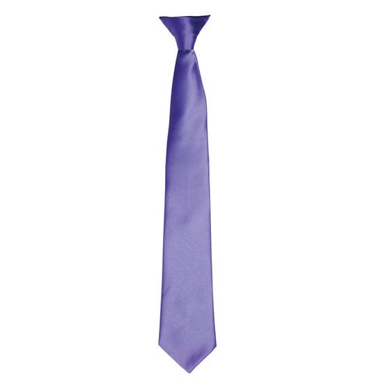 Premier Colours Mens Satin Clip Tie (Purple) - Image 1