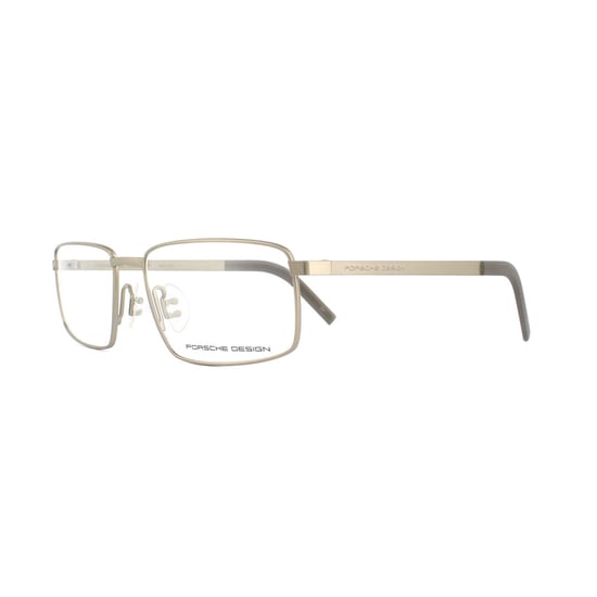 Porsche Design Rectangular Light Gold Mens Glasses Frames