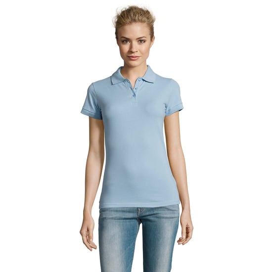 SOLS Womens/Ladies Perfect Polo Shirt (Sky Blue) - Image 1