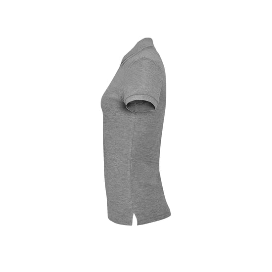 SOLS Womens/Ladies Passion Pique Short Sleeve Polo Shirt (Grey Marl) - Image 3
