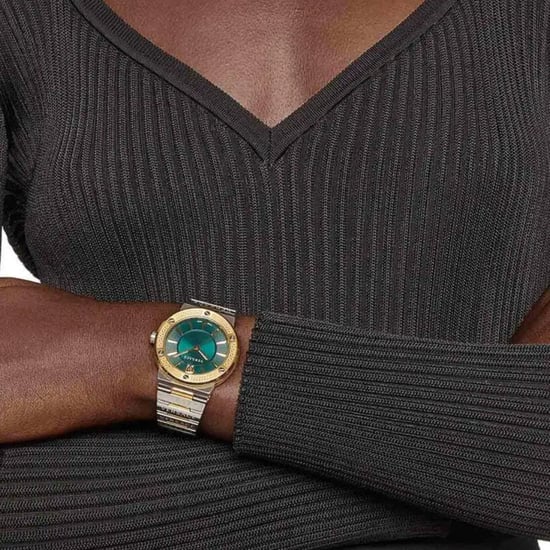 Versace VELW00720 Greca Logo Two-Tone Green Ladies Watch