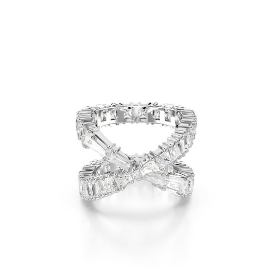 Swarovski 'Hyperbola' Women's Base Metal Ring - Silver 5677632 - Image 1
