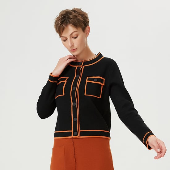 Short jacket with contrasting braids - Image 2