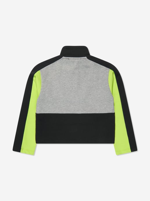 Versace Boys Half Zip Sweatshirt in Grey